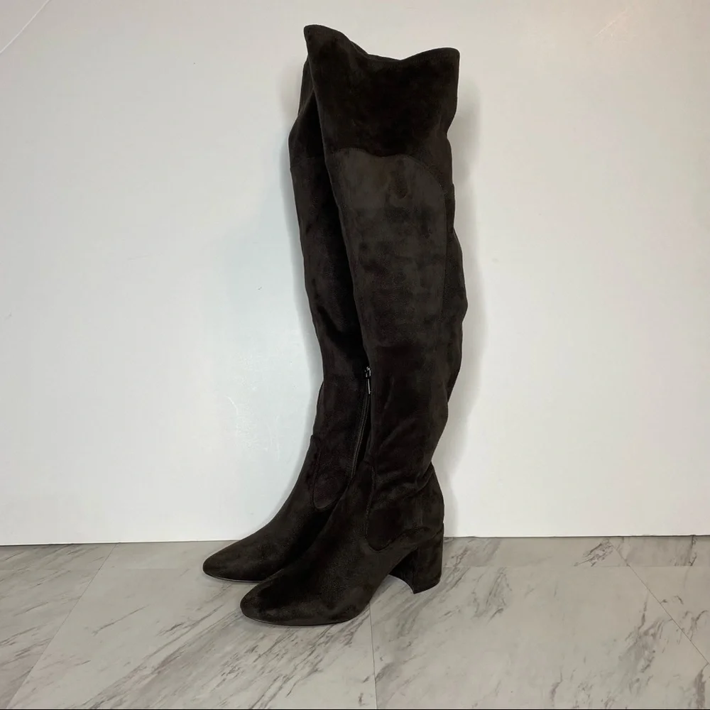 Marc Fisher Jayne Gray Over The Knee Boot 6M